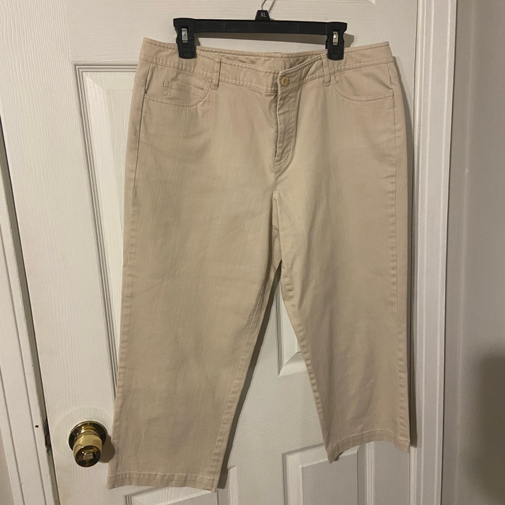 Axcess Women's Cropped Beige pants size 14